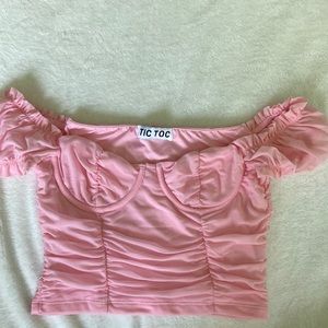 Pink corset top!!
